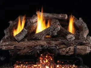 Real Fyre Charred Series Gas Logs - Vent-Free