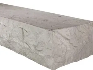 MagraHearth Chiseled Stone Mantel - Grey