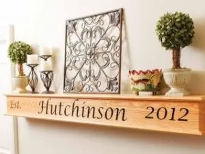 Mount Vernon Mantel - Custom Engraved Shelves
