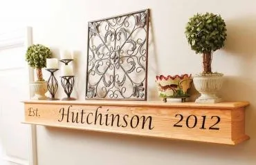 Mount Vernon Mantel - Custom Engraved Shelves