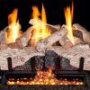 Real Fyre Charred Rugged Split Oak Gas Logs - Vented - Image 7