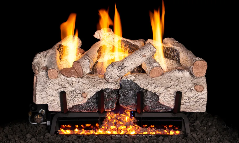 Real Fyre Charred Rugged Split Oak Gas Logs - Vented - Image 7