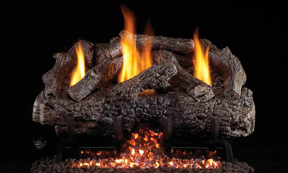 Real Fyre Charred Rugged Split Oak Gas Logs - Vented - Image 8