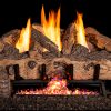 Real Fyre Charred Rugged Split Oak Gas Logs - Vented - Image 9