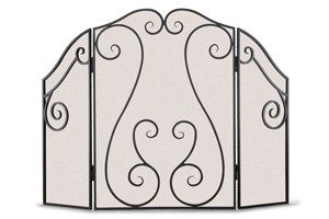 Pilgrim Antique Scroll 3 Panel Folding Screen