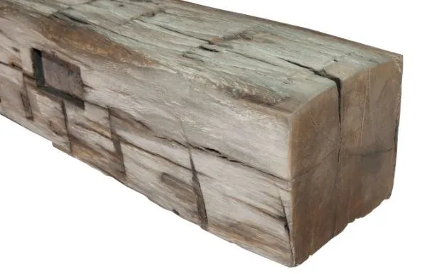 MagraHearth Mortise Barn Beam Mantel - Silver