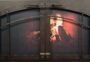 Ironhaus Rustica glass fireplace door