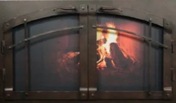 Ironhaus Rustica glass fireplace door
