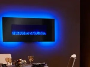 electric fireplaces with blue flames