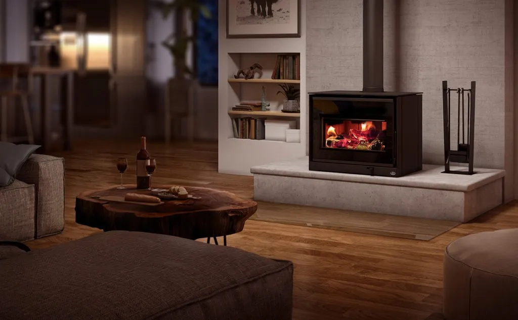 gas and wood stove installation