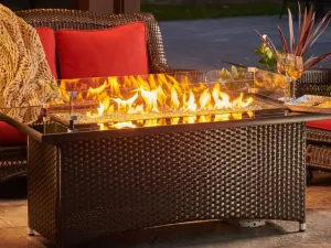 Montego Linear Gas Fire Pit Table