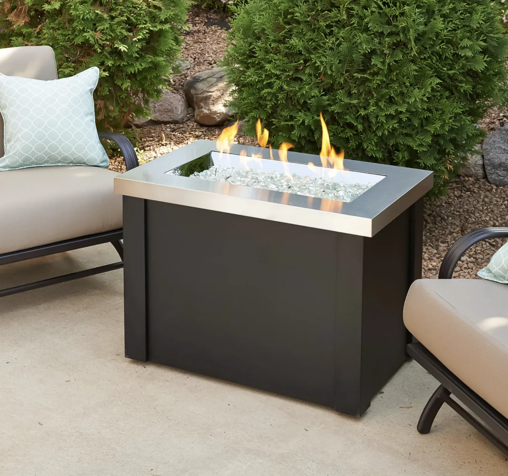 Providence Rectangular Gas Fire Pit Table