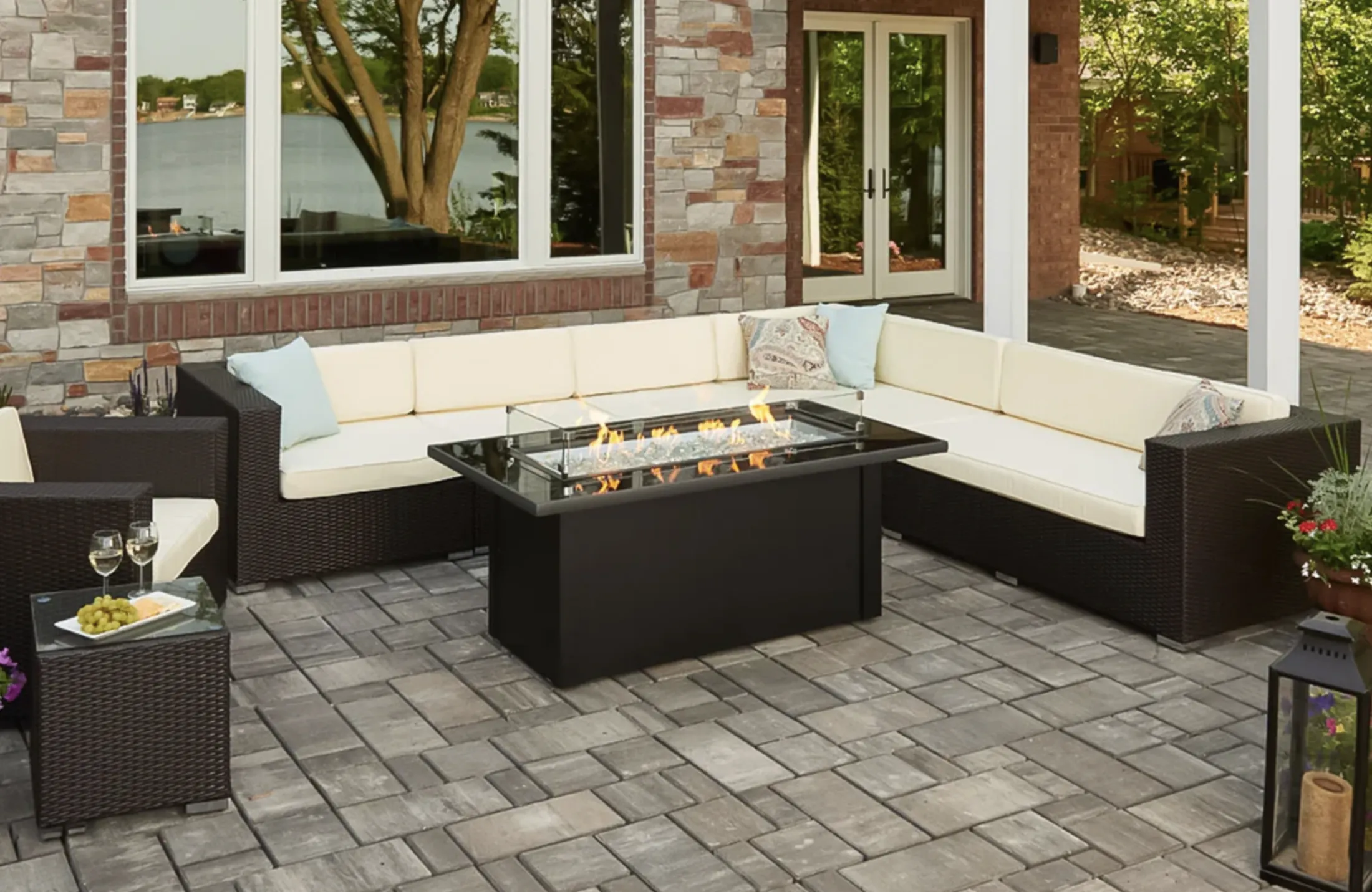 Monte Carlo Linear Gas Fire Pit Table