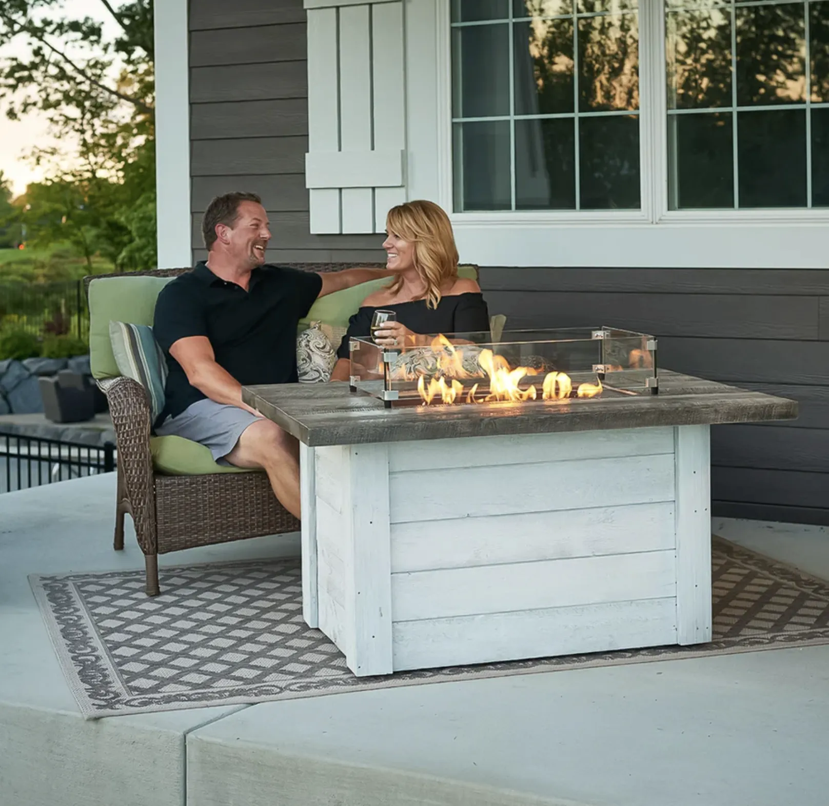 Alcott Rectangular Gas Fire Pit Table - Image 5