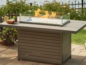 Brooks Rectangular Gas Fire Pit Table