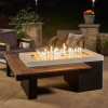 Uptown Iroko Linear Gas Fire Pit Table - Image 4