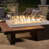Uptown Iroko Linear Gas Fire Pit Table - Image 3