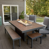 Kenwood and Brooks Linear Dining Height Gas Fire Pit Table - Image 4