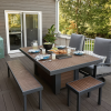 Kenwood and Brooks Linear Dining Height Gas Fire Pit Table - Image 2