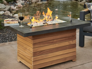 Darien Rectangular Gas Fire Pit Table