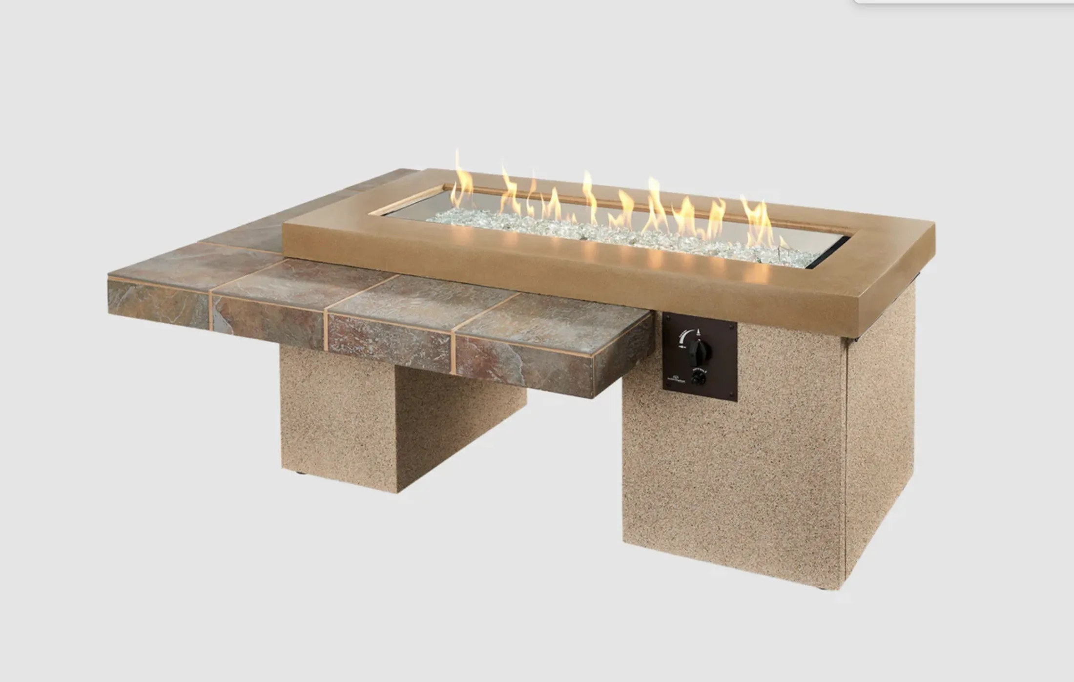 Uptown Brown Linear Gas Fire Pit Table - Image 3
