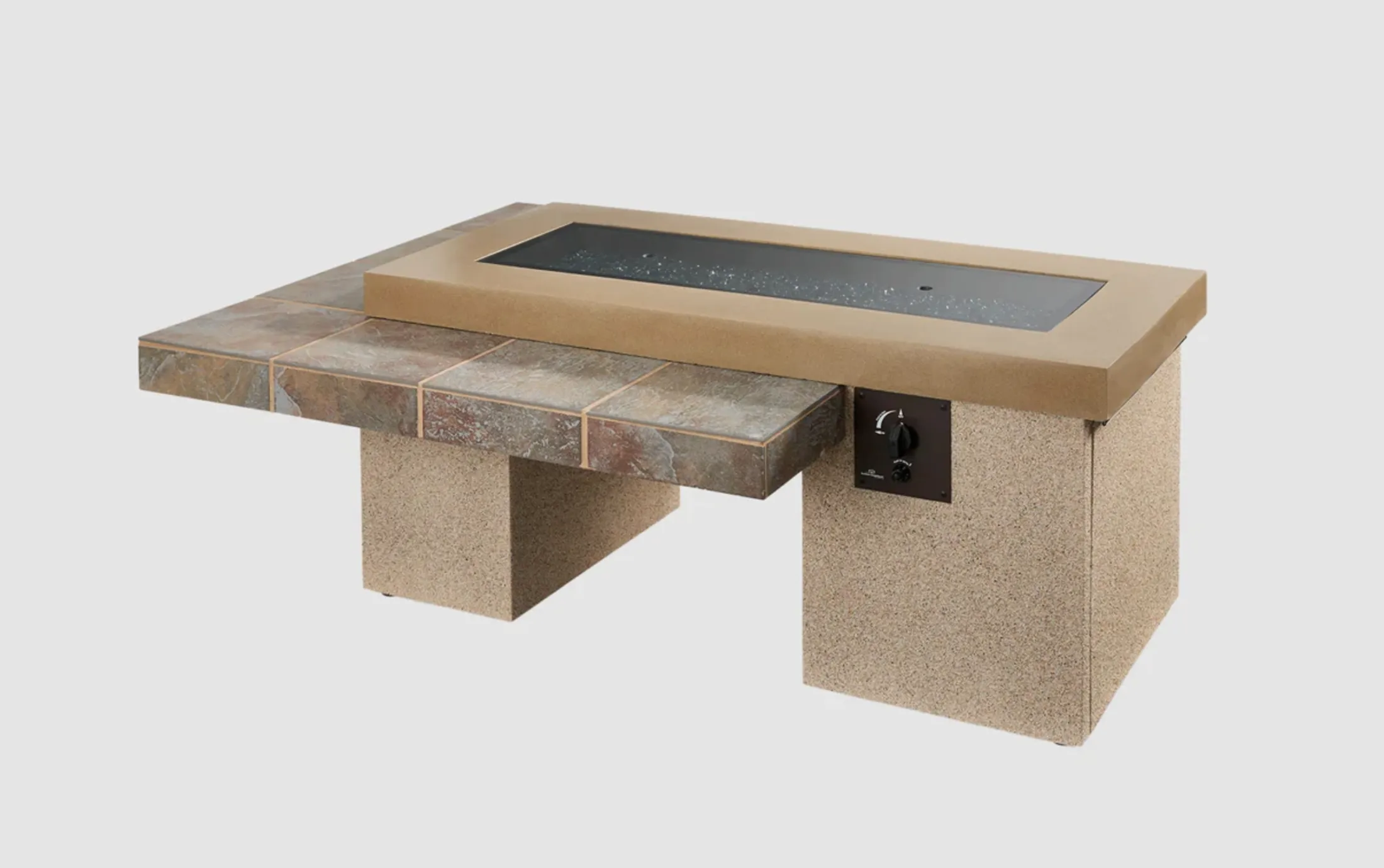 Uptown Brown Linear Gas Fire Pit Table - Image 4