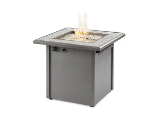 Vaughn Aluminum Square Gas Fire Pit Table