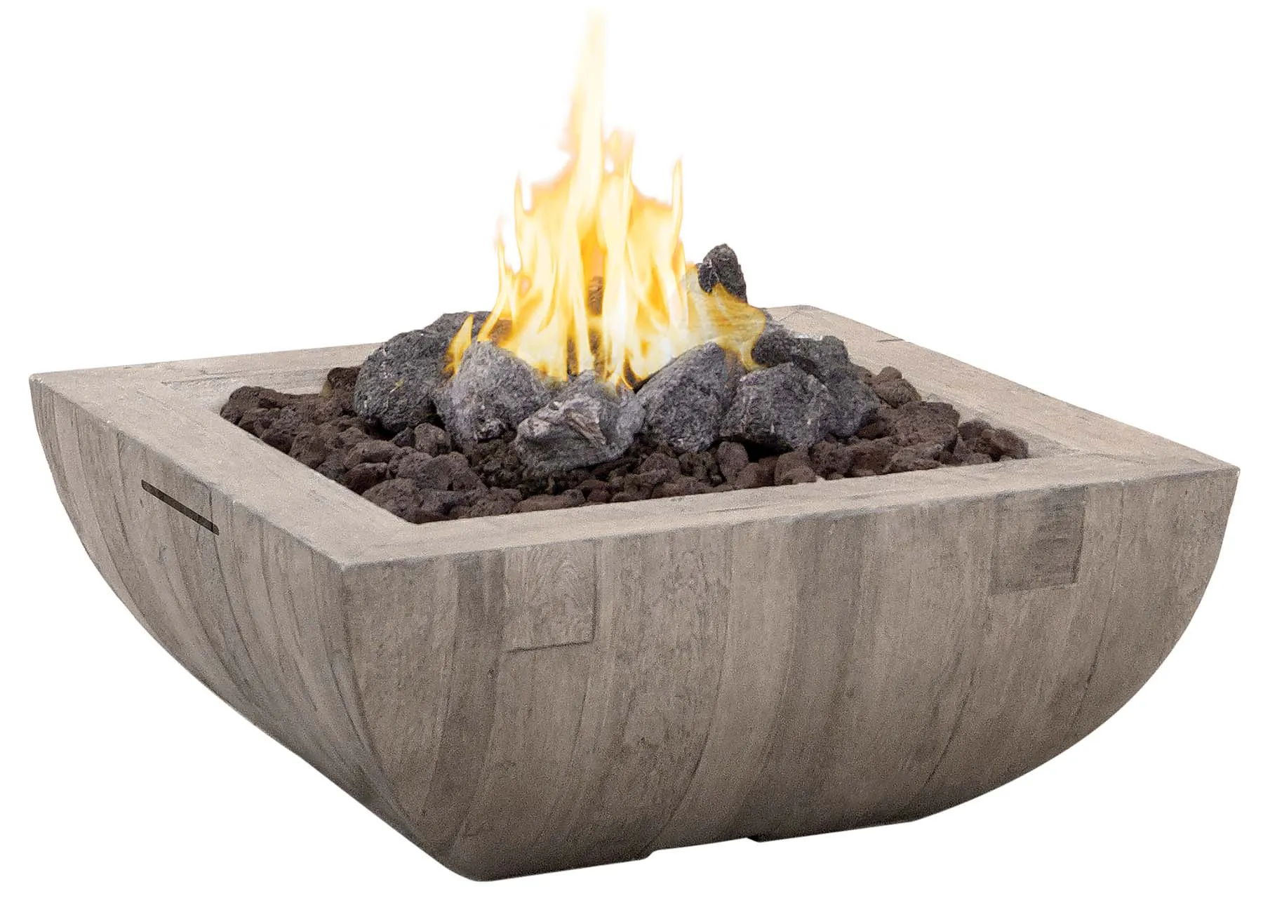 36″ Bordeaux Square “Reclaimed Wood” Fire Bowl by American Fyre Designs - Image 2