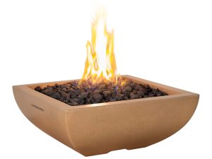 30″ Bordeaux Petite Square Fire Bowl by American Fyre Designs