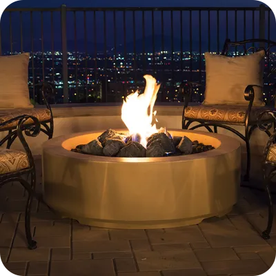 48″ Louvre Round Fire Pit by American Fyre Designs - Image 2