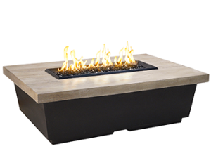 Silver Pine Contempo Rectangle Firetable by American Fyre Designs