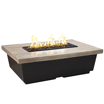 Silver Pine Contempo Rectangle Firetable by American Fyre Designs