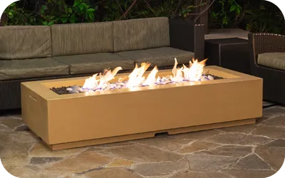 72″ X 30″ Louvre Long Rectangle Fire Pit by American Fyre Designs