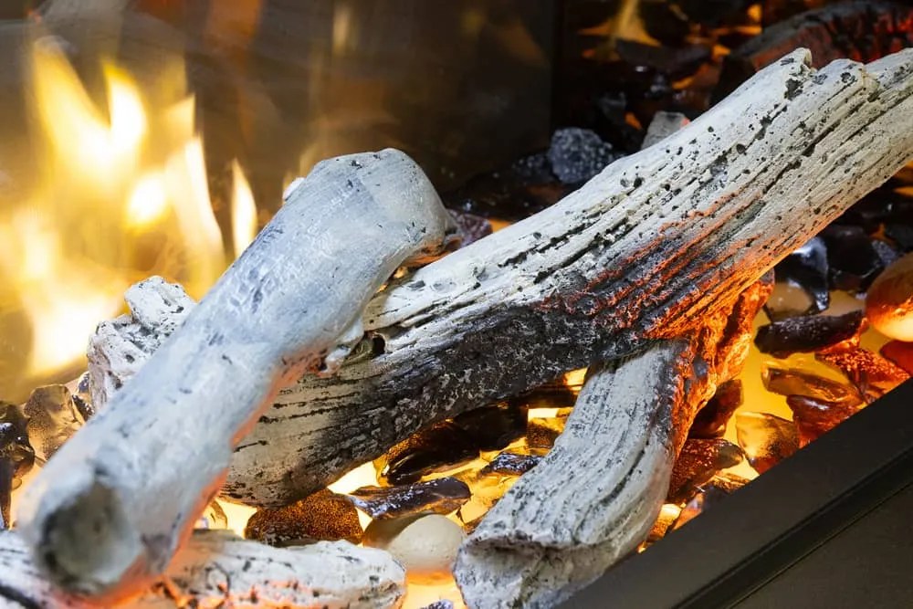 logs on fire