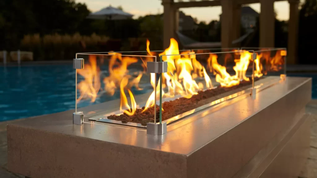 firepit installed by outdoor fireplace installer