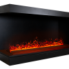 water vapor fireplace cornered