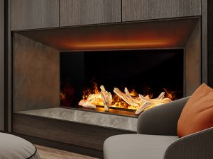 water vapor fireplace in living room
