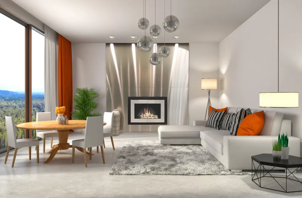 fireplace installed by fireplace contractor