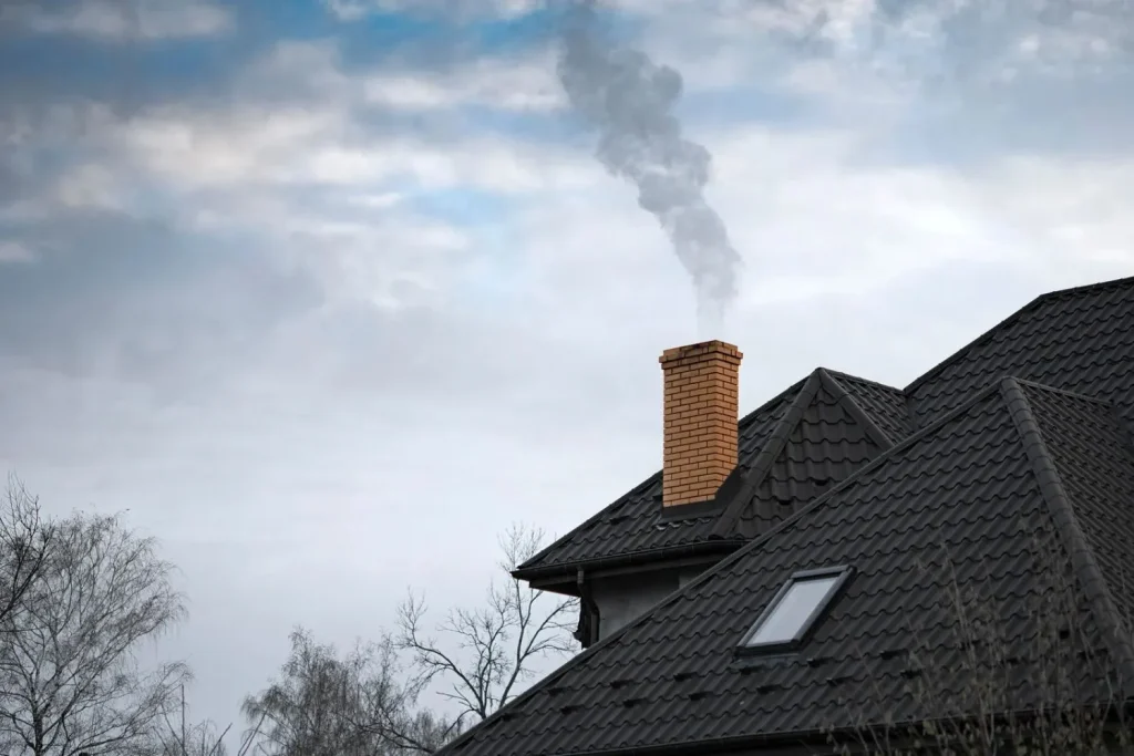 chimney on a roof